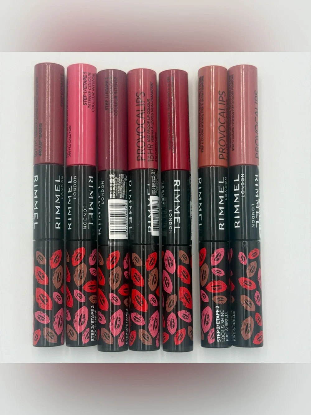 Rimmel London Provocalips Assorted Set Of 7 Lip Colour 16HR Lipsticks - NEW